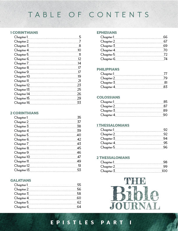 The Bible Journal - Epistles Part 1